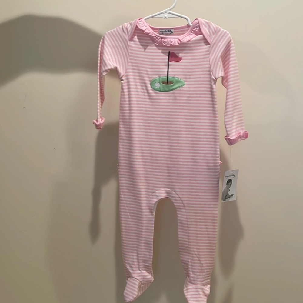 Never worn Magnolia Baby pink golf onesie